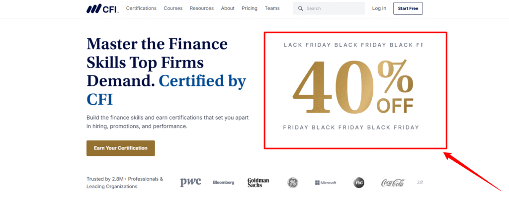 40% Off CFI Black Friday Sale